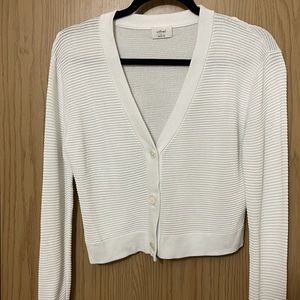 Aritzia Wilfred Cropped ribbed cardigan